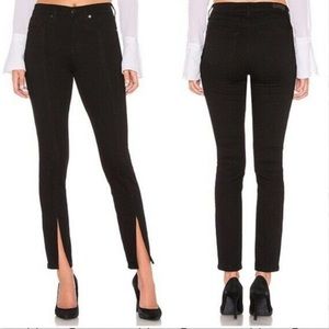 BLANK NYC The Great Jones High Waist Black Split Leg Skinny Jean Size 26